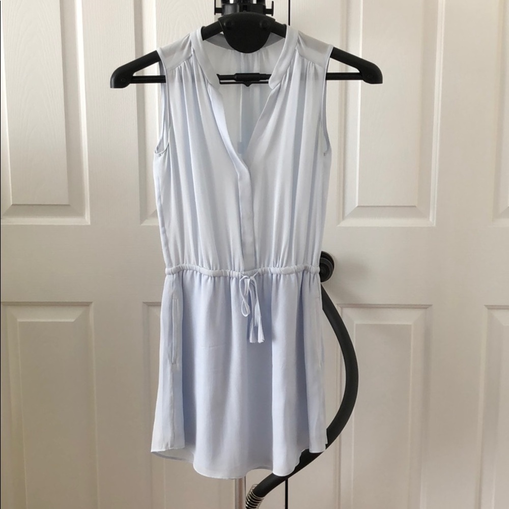 Aritzia Babaton baby blue sleeveless dress